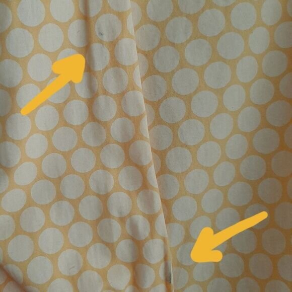 ROPER 100% Cotton Button Down Casual Shirt Yellow Dot Pattern Men's Sz XL Flawed - Picture 9 of 15